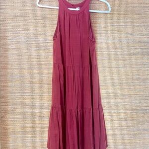 Sleeveless Burgundy Dress